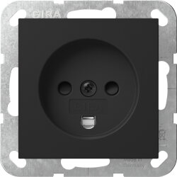 Gira Steckd. Dänisch SH System 55 Schwarz m 4422005