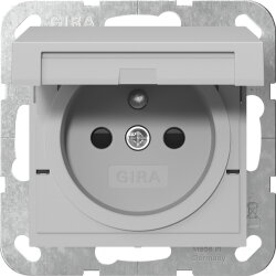 Gira Steckd. Erdstift KD + SH System 55 Grau m 4488015