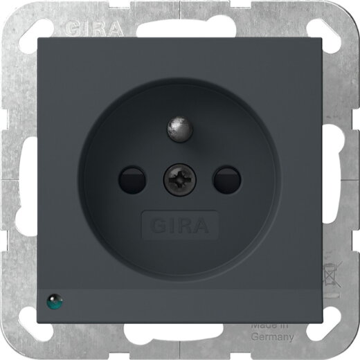 Gira Steckd. Erdstift LED-Leuchte + SH System 55 Anthrazit 448928