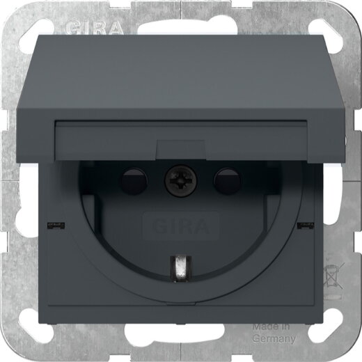 Gira SCHUKO KD + SH SRK System 55 Anthrazit 475428