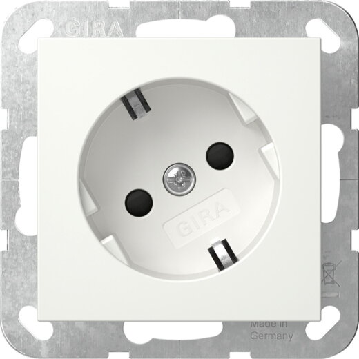 Gira SCHUKO 30° + SH System 55 Reinweiß 441803