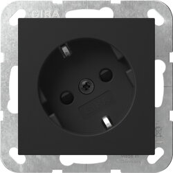 Gira SCHUKO 30° + SH System 55 Schwarz m 4418005