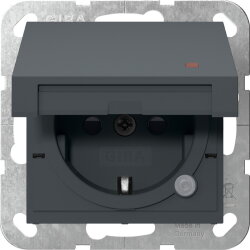 Gira SCHUKO KD Kontroll + SH System 55 Anthrazit 455228