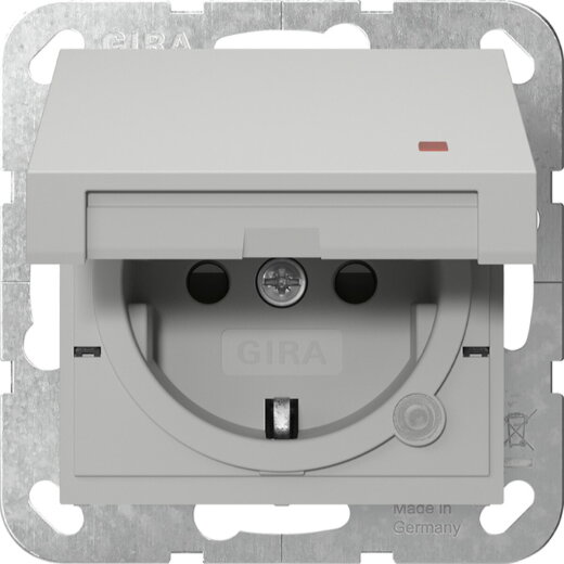 Gira SCHUKO KD Kontroll + SH System 55 Grau m 4552015