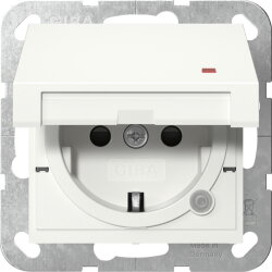 Gira SCHUKO KD Kontroll + SH System 55 Reinweiß m...