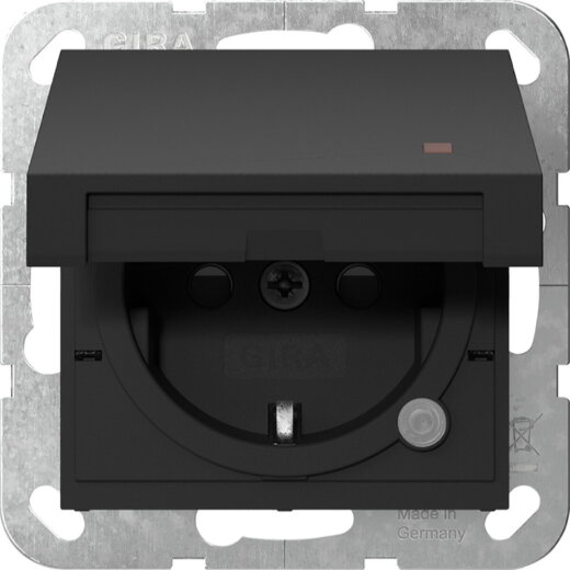 Gira SCHUKO KD Kontroll + SH System 55 Schwarz m 4552005