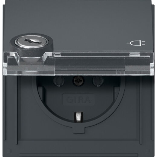 Gira SCHUKO KD Schloss gleich + BSF Gira TX_44 Anthrazit 456967