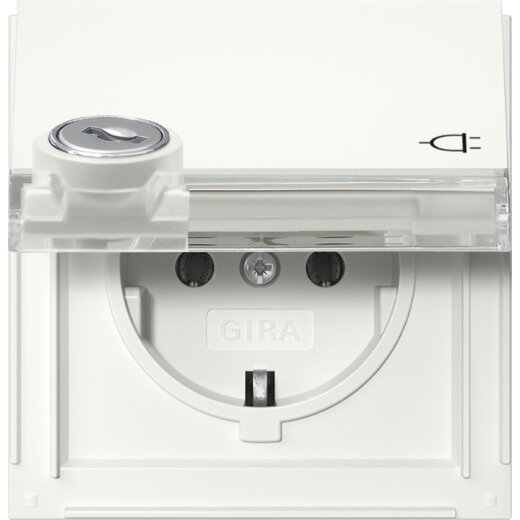 Gira SCHUKO KD Schloss gleich + BSF Gira TX_44 Reinweiß 456966