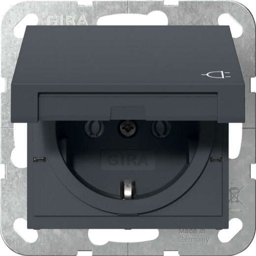 Gira SCHUKO KD System 55 Anthrazit 445428
