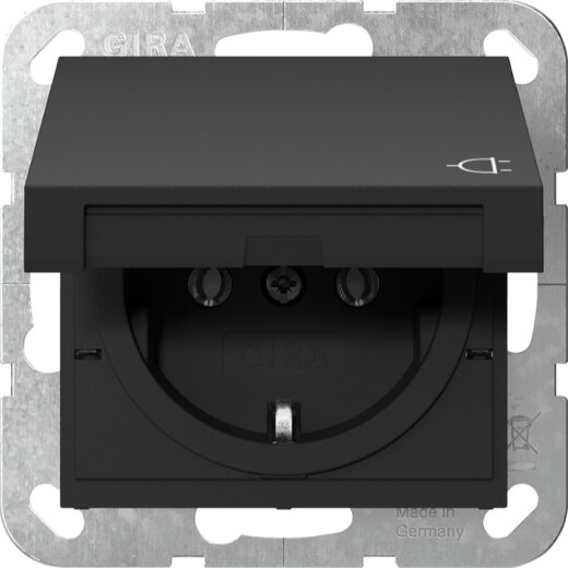 Gira SCHUKO KD System 55 Schwarz m 4454005