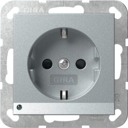 Gira SCHUKO LED-Leuchte + SH System 55 F Alu 417026