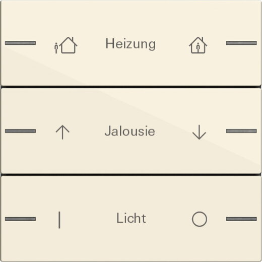 Gira Wippenset 3f indiv. Tastsens.4 System 55 Cremeweiß 576301