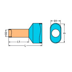 WAGO Twin-Aderendhülse 2 x 1 mm? / AWG 2 x 18 rot...