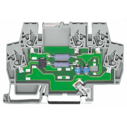 WAGO Überspannungsschutzmodul für Signaltechnik Nennspannung DC 24 V für 2 Signalpfade mit gemeinsamer Ableitung 792-801