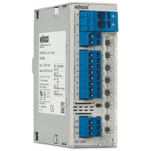 WAGO Elektronischer Schutzschalter 8-kanalig Eingangsspannung DC 24 V 787-1668/000-004