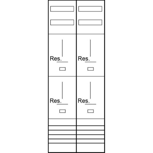 ABN Zählerplatz Z29004L 5pol BxH:500x1350mm o.B./o.V. Z29004L