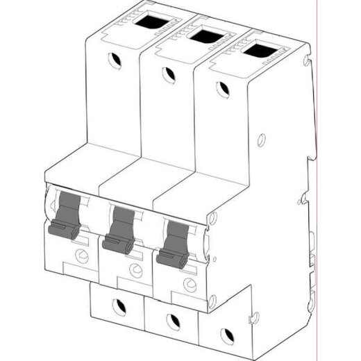 ABN Hauptsicherungsautomat 20A 3polig mit Quickadapter XHA320-5