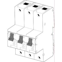 ABN Hauptsicherungsautomat 50A 3polig mit Quickadapter...