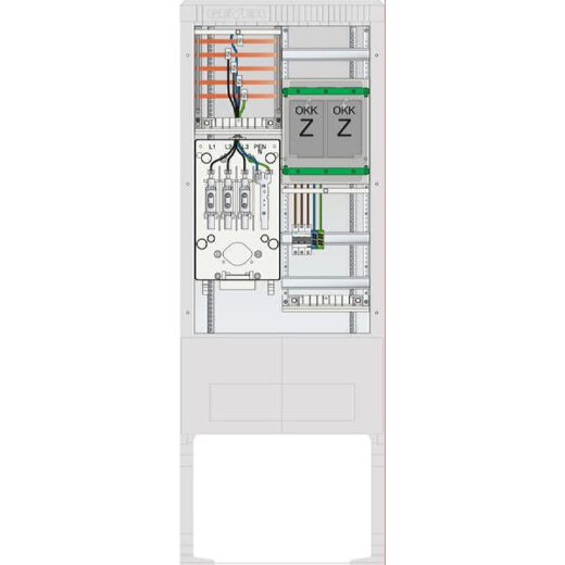 ABN Zähleranschlusssäule 2 eHz 5p HLAK 25qmm IP54 ZP-Abd. HAK SZ175EE2505