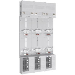 ABN Zählerfeld 3Pkt 6Z NH00 mit sHS/ZSK SK2 5polig...