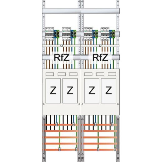 ABN Zählerfeld eHZ 4Z mit sperrbarem HS 5polig EZ27240