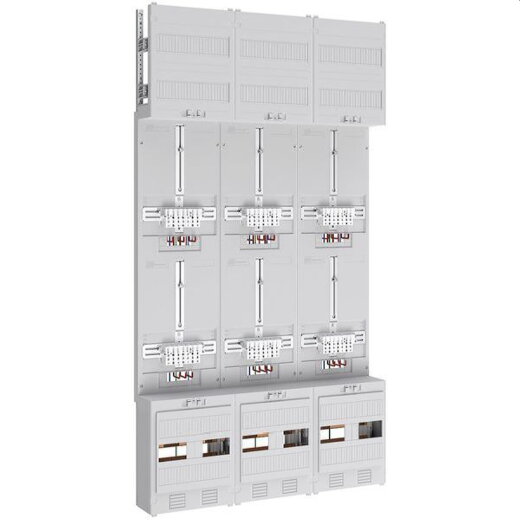 ABN Zählerfeld 3Pkt 6Z Klemmstein/ZSK 5polig 750x1350mm Z39560