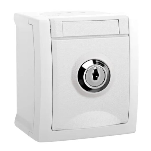 HHG Pacific Steckdose abschließb. FR-AP weiß 90591142-DE Schließung Nr. 2