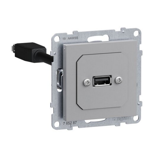 Legrand Datendose SEANO USB m.Kabel USB 3.0 15cm AL