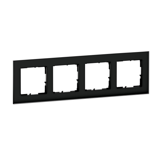 Legrand Rahmen SEANO Natura 4-f.Black Smoked Glass
