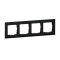 Legrand Rahmen SEANO Natura 4-f.Black Smoked Glass