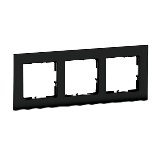Legrand Rahmen SEANO Natura 3-f.Black Smoked Glass