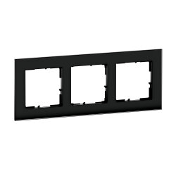 Legrand Rahmen SEANO Natura 3-f.Black Smoked Glass