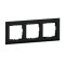Legrand Rahmen SEANO Natura 3-f.Black Smoked Glass