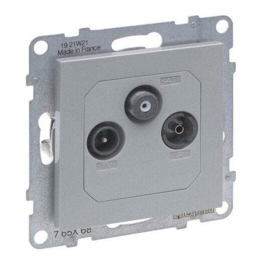 Legrand Durchgangsdose SEANO TV-R-SAT f.HD-TV alu