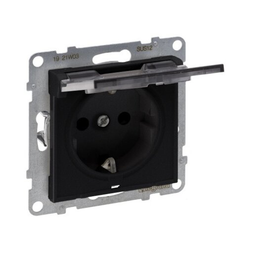 Legrand Steckdose SCHUKO SEANO SL Klappdeckel IP21 SW