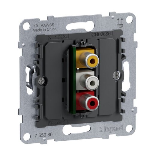 Legrand Einsatz SEANO RCA Cinch-A.DO 3-f.Schraubklemmena