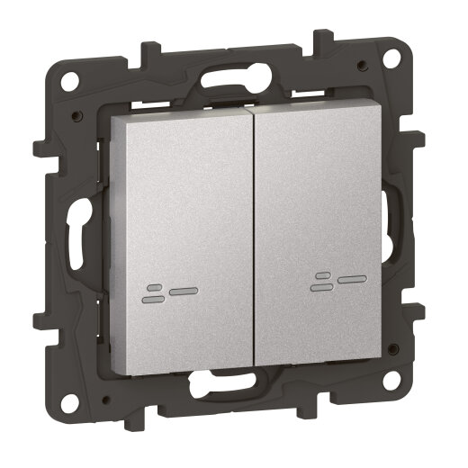 Legrand Wandsender 863708 Niloe Step Netatmo Licht 2-f.Alu