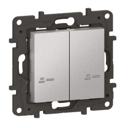 Legrand Wandsender 863708 Niloe Step Netatmo Licht 2-f.Alu