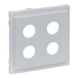 Legrand Abdeckung SEANO Lautsprecher 2-f.m.4mm-Buchse alu