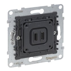 Legrand Einsatz SEANO 2-f.USB-LadeSDO Typ C+C m.3A b.5V
