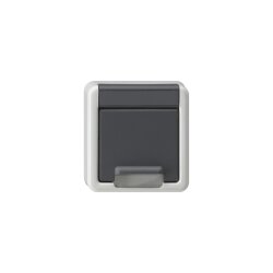 GIRA Abdeckung 494230 SCHUKO-SDO KD+SH WG AP gr