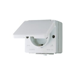 Jung Steckdose SCHUKO 621W-1 mit Klappdeckel