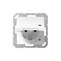 Jung Steckdose SCHUKO SPAS1520XKLKOWW m.Klappd.m.Funkt.