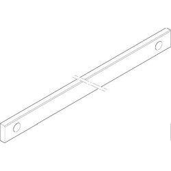 ABN CU-Schiene 5FB 30x10x1337mm waagrecht beidseitig...