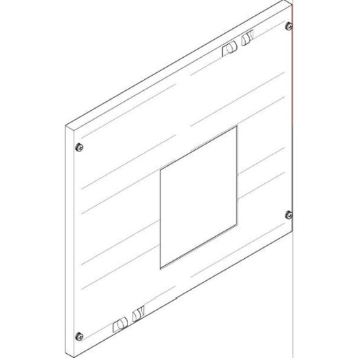 ABN Abdeckplatte 500x450mm 2FB/3RE gefräst 800A 3/4p FAT23260N