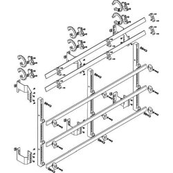 ABN Sammelschienenmodul flach 185mm mit CU 30x10mm 5polig...