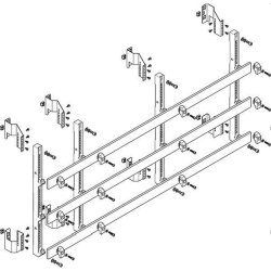 ABN Sammelschienenmodul tief 185mm mit CU 50x10mm 3polig...