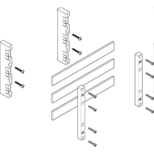 ABN Sammelschienenmodul flach 60mm mit CU 30x5mm 3polig 32mm MFSC12643