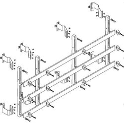 ABN Sammelschienenmodul flach 185mm mit CU 50x10mm 3polig...
