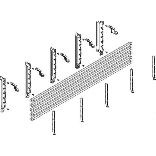 ABN Sammelschienenmodul tief 40mm mit CU 12x5mm 5polig 70mm MTSC42535